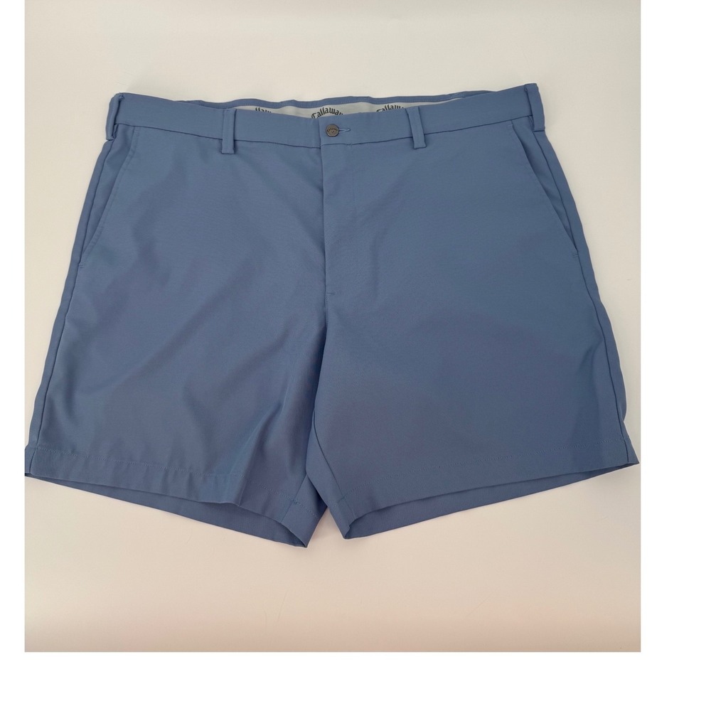 Callaway Mens Blue Performance Golf Shorts Size‎ 40 Flat Front Polyester Active